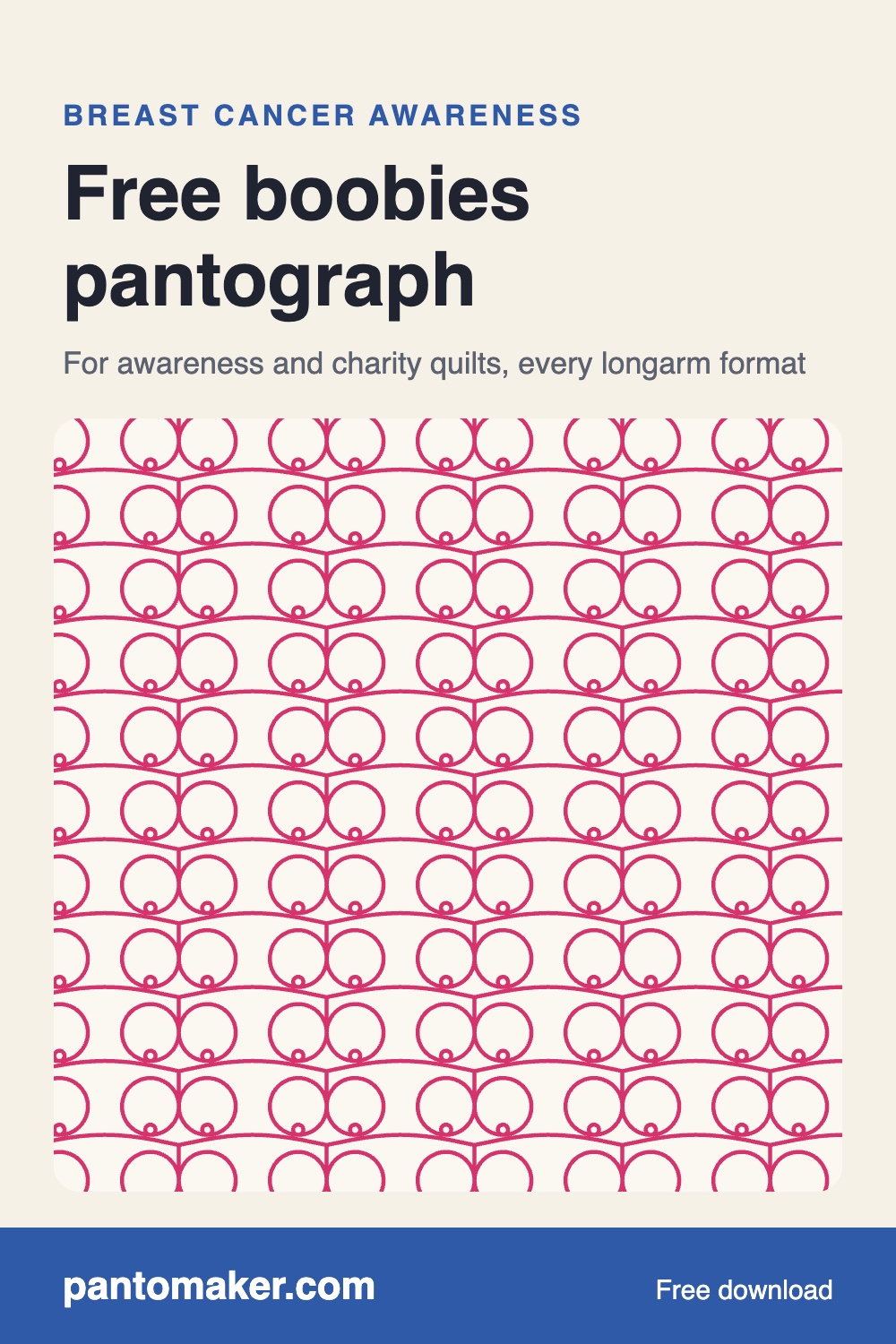 Free breast cancer awareness pantographs: ribbons and boobies — PantoMaker guide